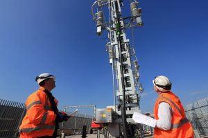 High voltage masts installed at Plumstead