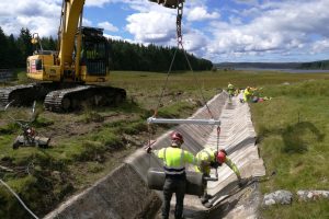 4. installation of cc on second section of flume 2017 crop