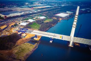 Aerial   bridge deck launch